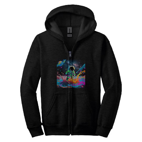 Splash of space 2 Zip Hoodies