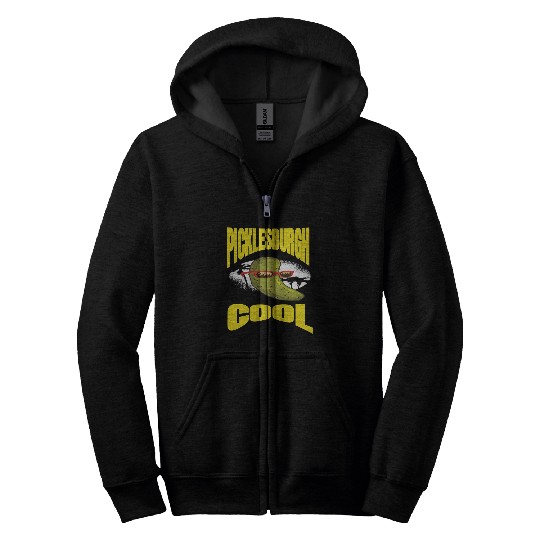 Pittsburgh Humor Picklesburgh Cool Relaxing Pickle Zip Hoodies