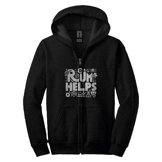 Rum Helps 8 Zip Hoodies