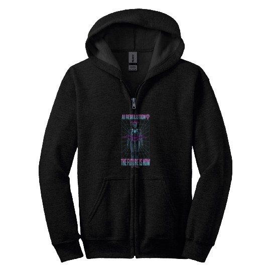 AI REVOLUTION: the future is now Zip Hoodies