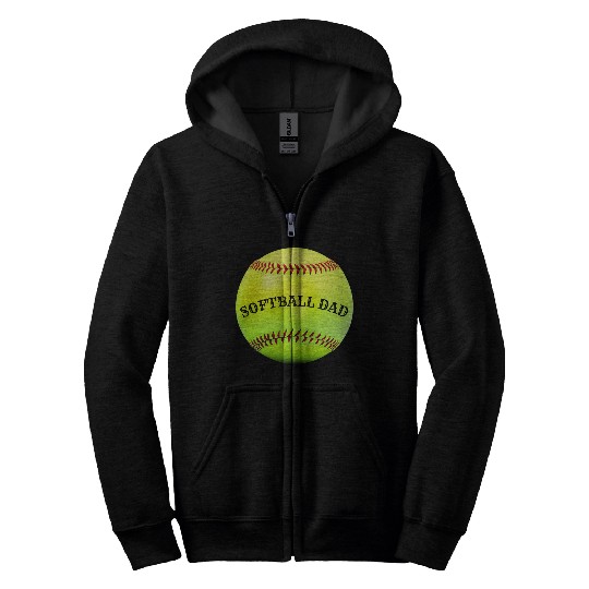 Softball Dad Zip Hoodies