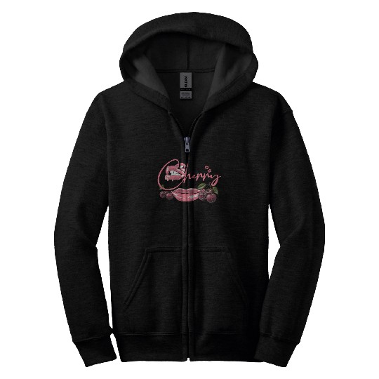 TWISTED CHERRY - Lips Logo (light pink/black) Zip Hoodies