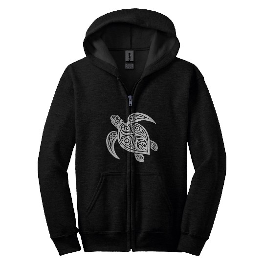 Turtle Magic Mystical Tribal Turtle Zip Hoodies