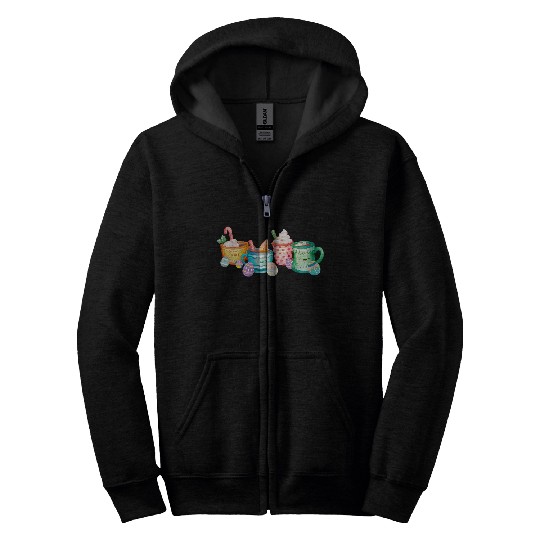 Easter Morning Coffee Lover Funny Holiday Design Zip Hoodies