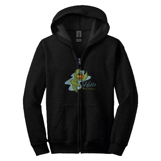 HELLO parrot bird pirate kids Zip Hoodies