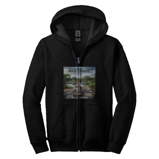 Pantanal Jaguar – Wild Beauty of Brazil Zip Hoodies