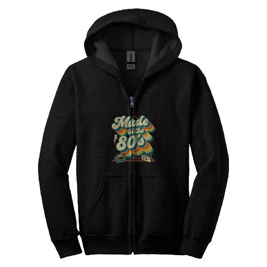 made in the 80s retro groovy Zip Hoodies