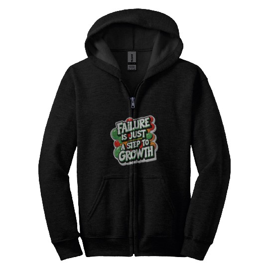 Rise Through Failure – Bold Graffiti Mindset Quote Zip Hoodies