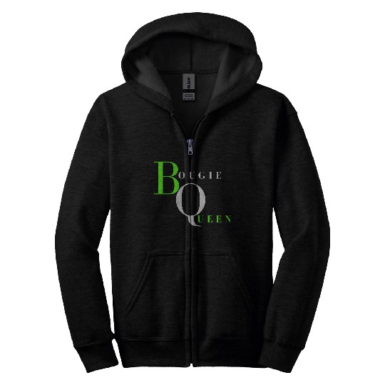 Bougie Queen Lime& Gray Zip Hoodies