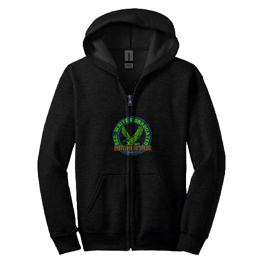 flying hawk emblem Zip Hoodies