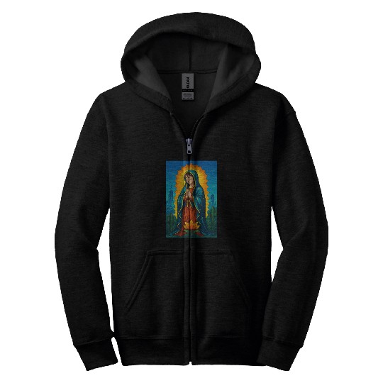 GUADALUPE VIRGEN ANIME STYLE Zip Hoodies