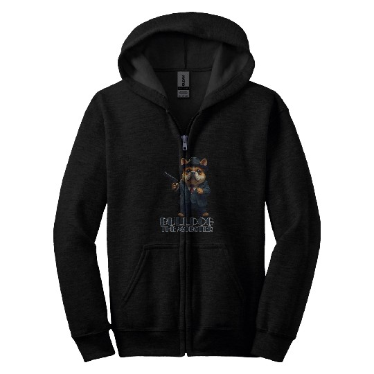 Bulldog the Mobster Zip Hoodies
