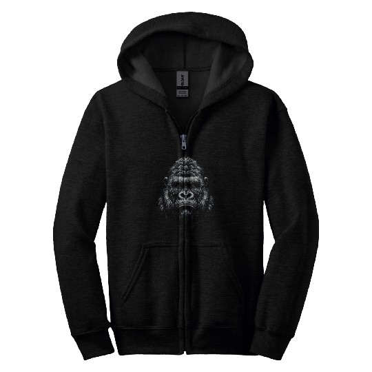 Primal Gaze Gorilla Zip Hoodies