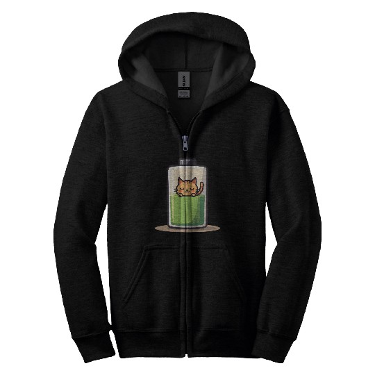 Cat Nap Battery Zip Hoodies