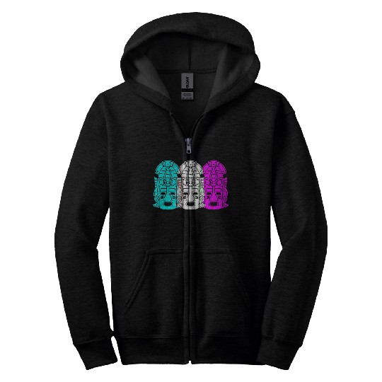 Mayan And Aztec Symbol Aztec Inca Zip Hoodies