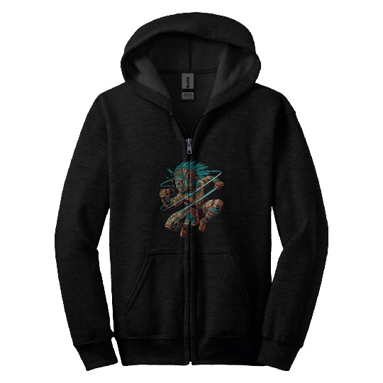 Aztec Warrior - Inca Maya Mayans Zip Hoodies