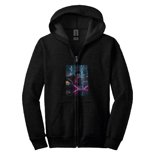 Cyberpunk Samurai Girl Zip Hoodies