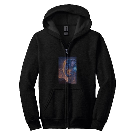 Celestial Elephant Guardian Zip Hoodies
