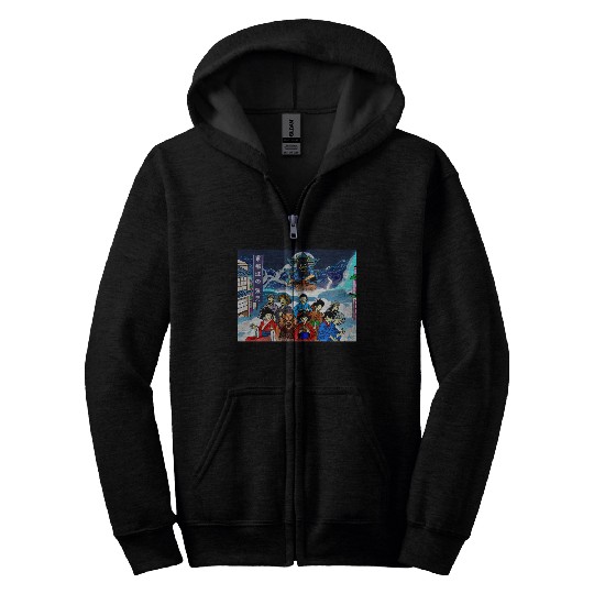 Mythical Samurai Wolf Theater Zip Hoodies