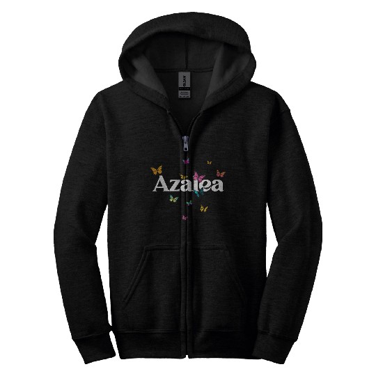 AZALEA - beautiful girl name with cute butterflies Zip Hoodies