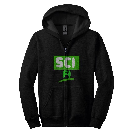 Sci-fi typography for science fiction lovers  Zip Hoodies