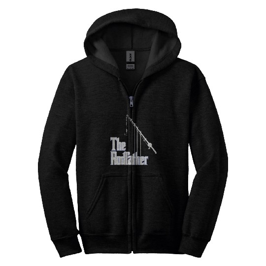 fishing rodfather Zip Hoodies