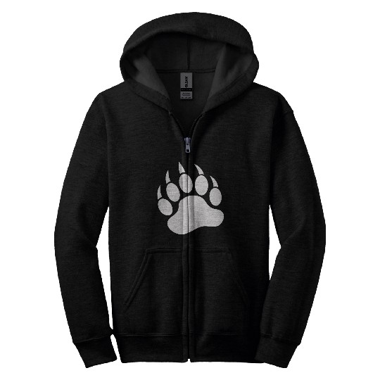 White Bear Paw Zip Hoodies
