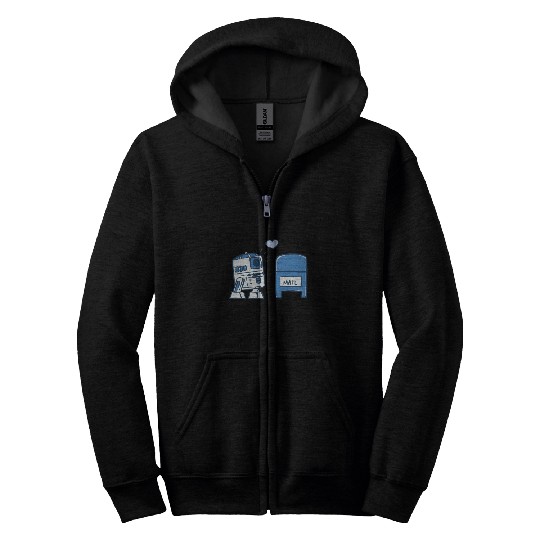Funny Star Wars r2d2 comic Zip Hoodies