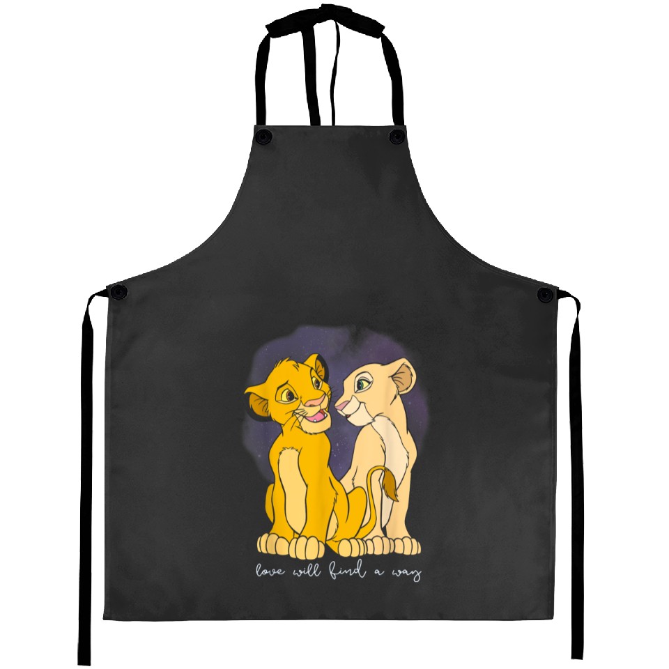 Disney Lion King Simba Nala Love Valentine's Graphic Aprons | ID ...