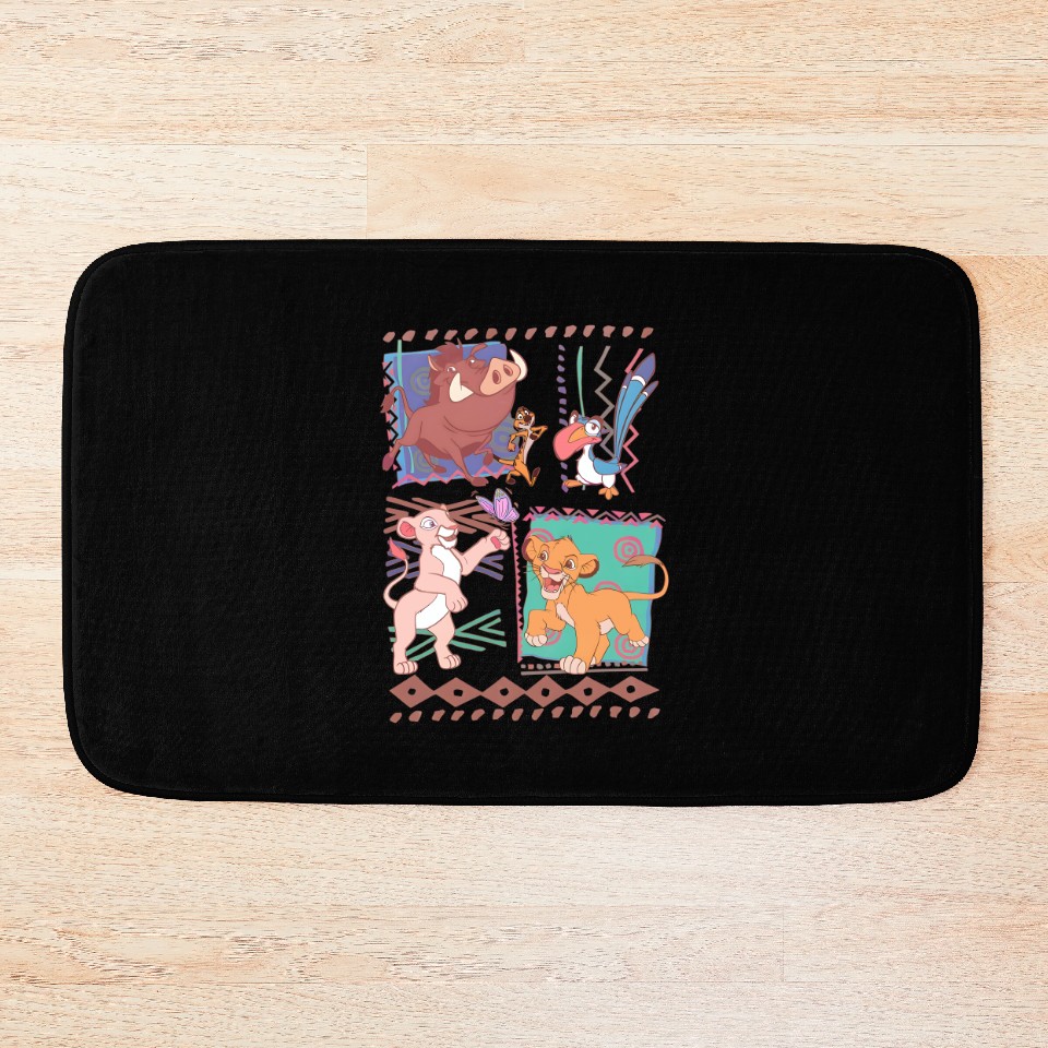 Retro 90s Disney Lion King Simba And Timon Bath Mats, Vintage Lion King ...
