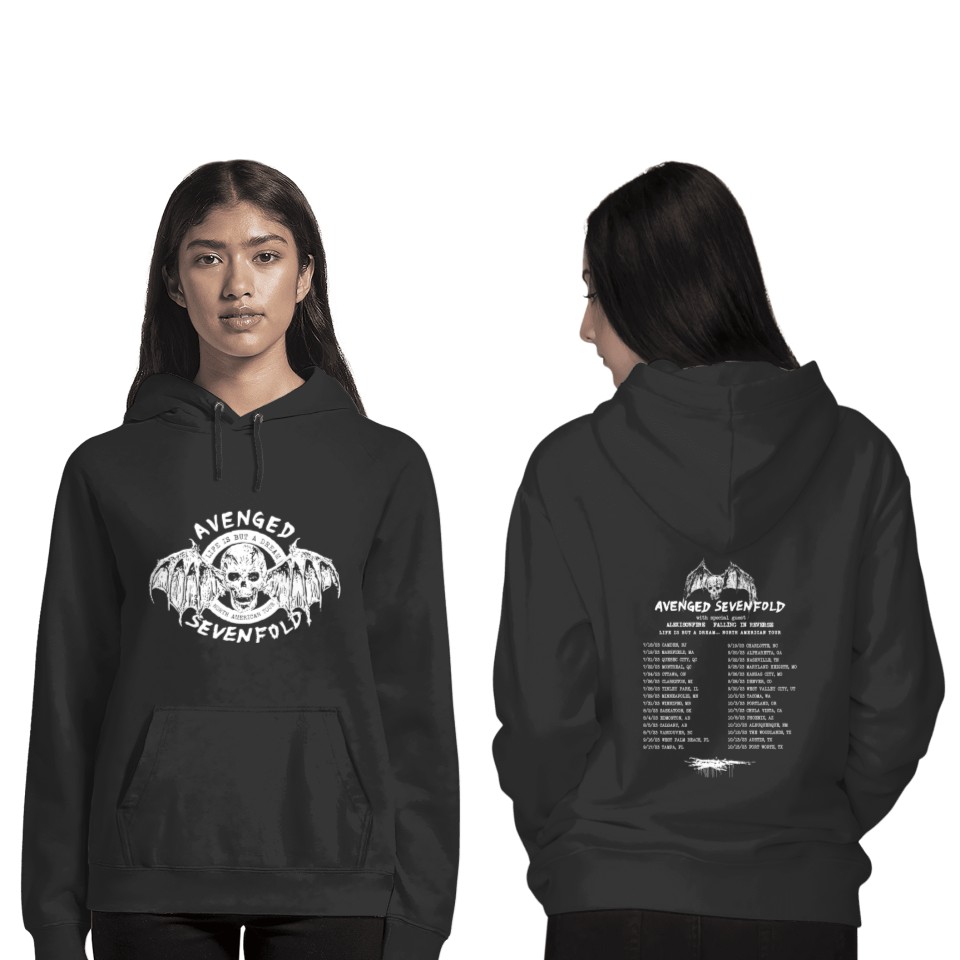 Vintage Avenged Sevenfold Double Sided Hoodies Life Is But A Dream Tour 2023