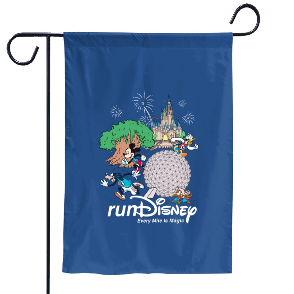 RunDisney Every Mile Is Magic Garden Flags, Mickey and Friends Run ...