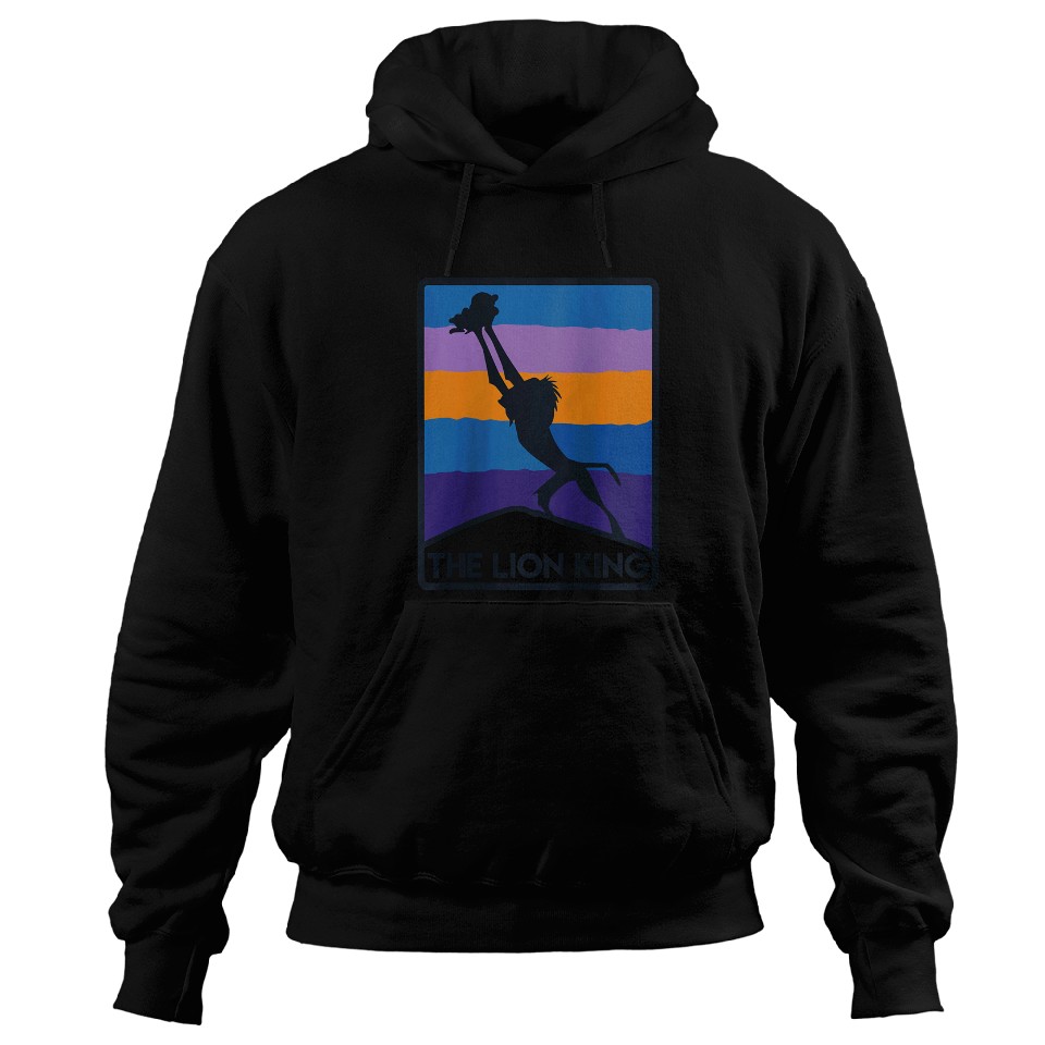 Disneyss The Lion King Rafiki Simba Rise Silhouette Chest Logo Hoodies ...