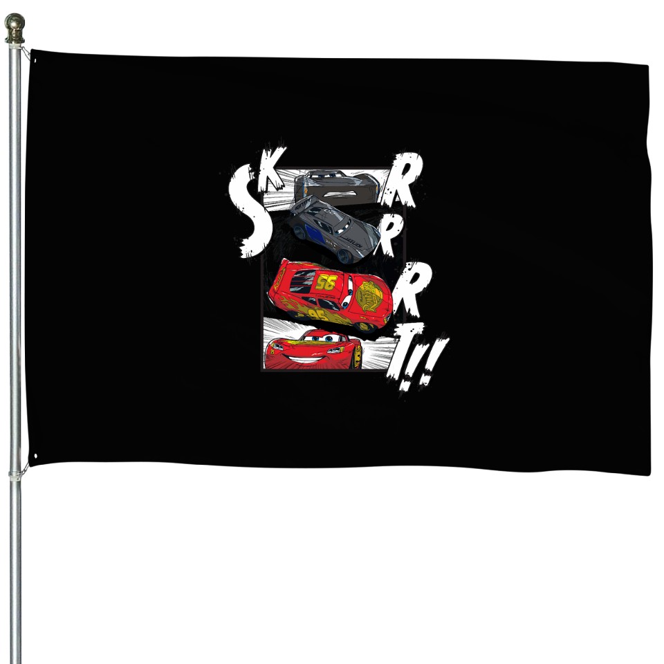 Disney Pixars Cars 3 McQueen Storms Racing Big Chest House Flags | ID ...