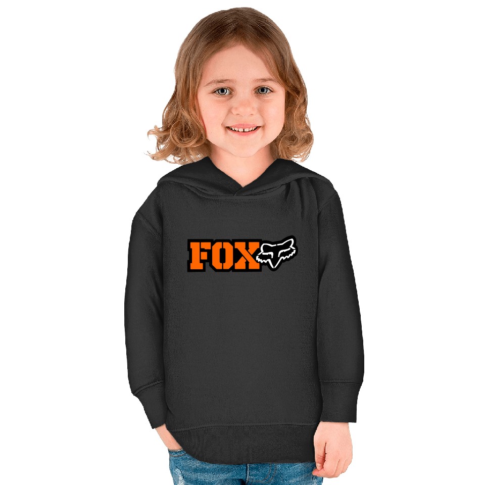 orange new logo racing fox Kids Pullover Hoodies