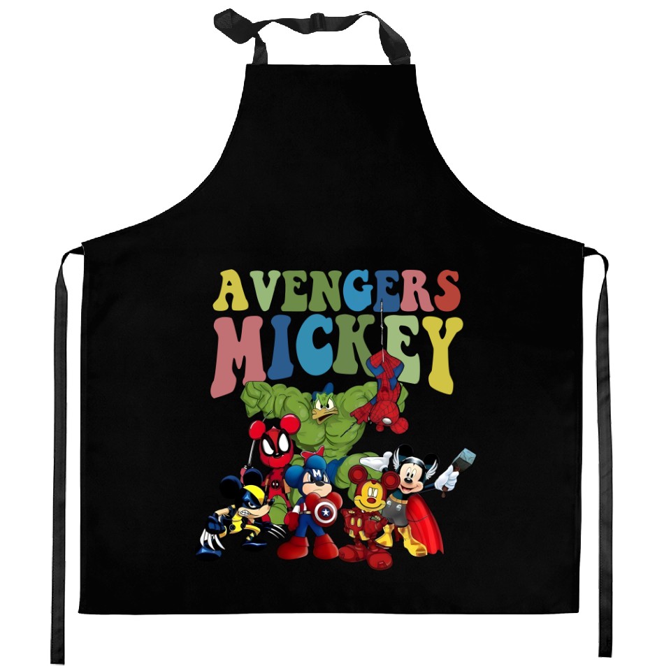 Disney Marvel Kitchen Aprons, Avengers Mickey Kitchen Aprons, Mickey ...