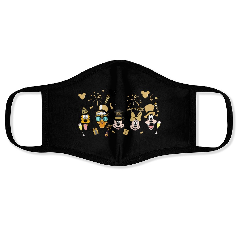 Mickey and Friends Disney Happy New Year Face Masks, WDW Disneyland ...