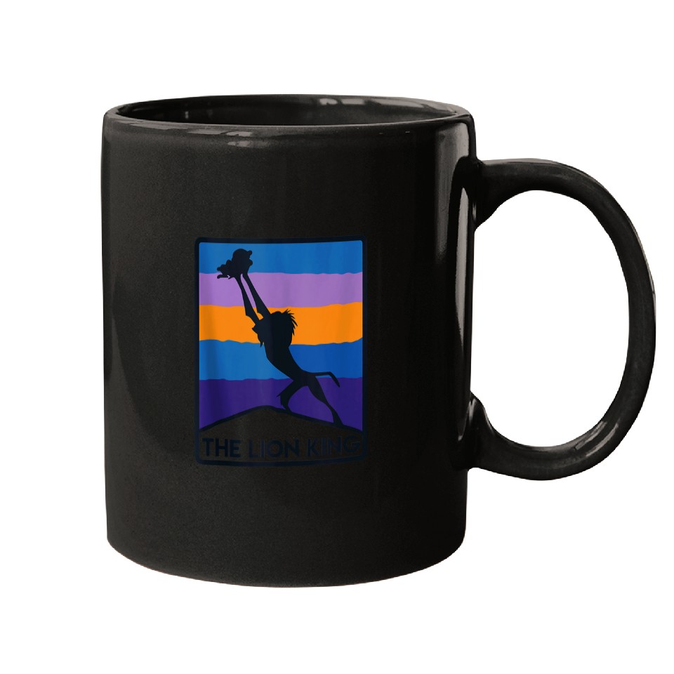 Disneyss The Lion King Rafiki Simba Rise Silhouette Chest Logo Mugs ...