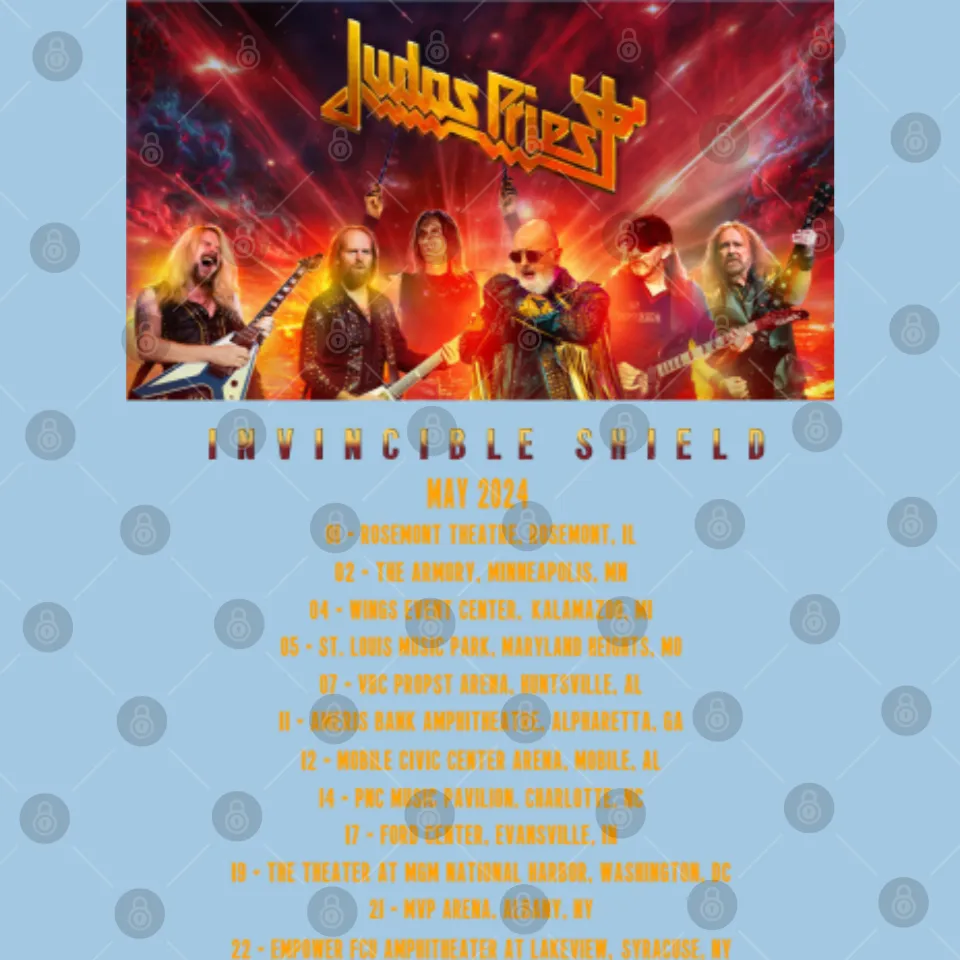 Judas Priest Invincible Shield 2024 Tour Poster Set