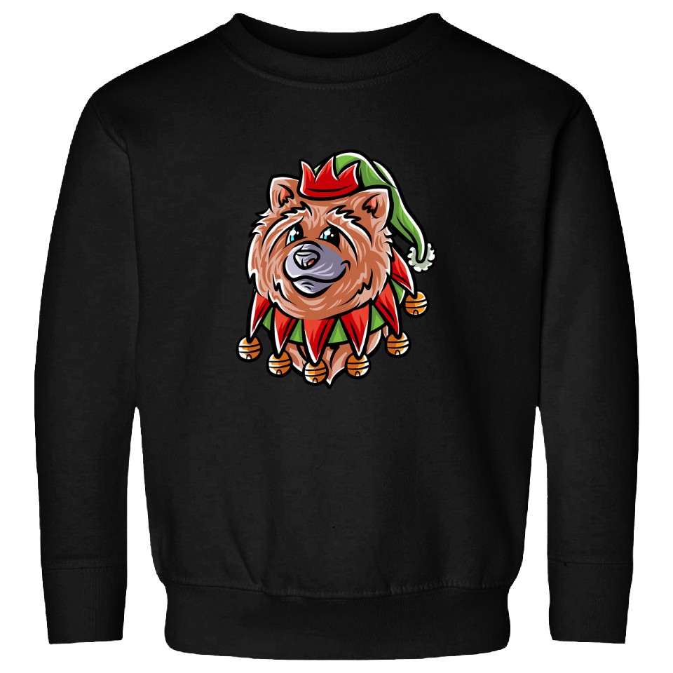 Merry Woofmas Chow Chow Elf Dog Christmas Dogs Elves Sweatshirts | ID ...
