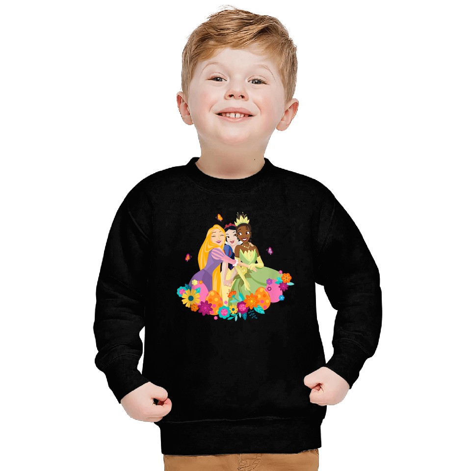 Disney Princess Rapunzel Snow White Tiana Spring Easter Eggs Gifts Sweatshirts