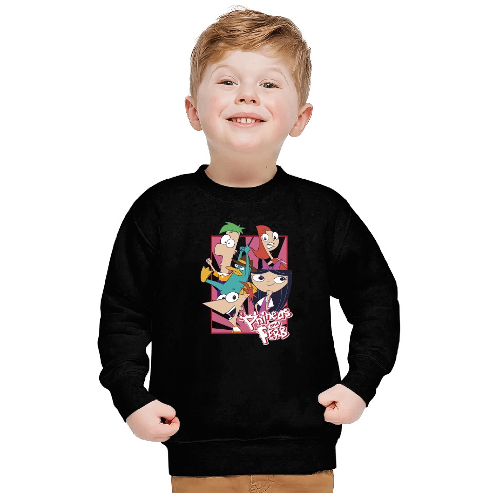 Disneys Phineas And Ferb With Friends Cute Group Shot Sweatshirts