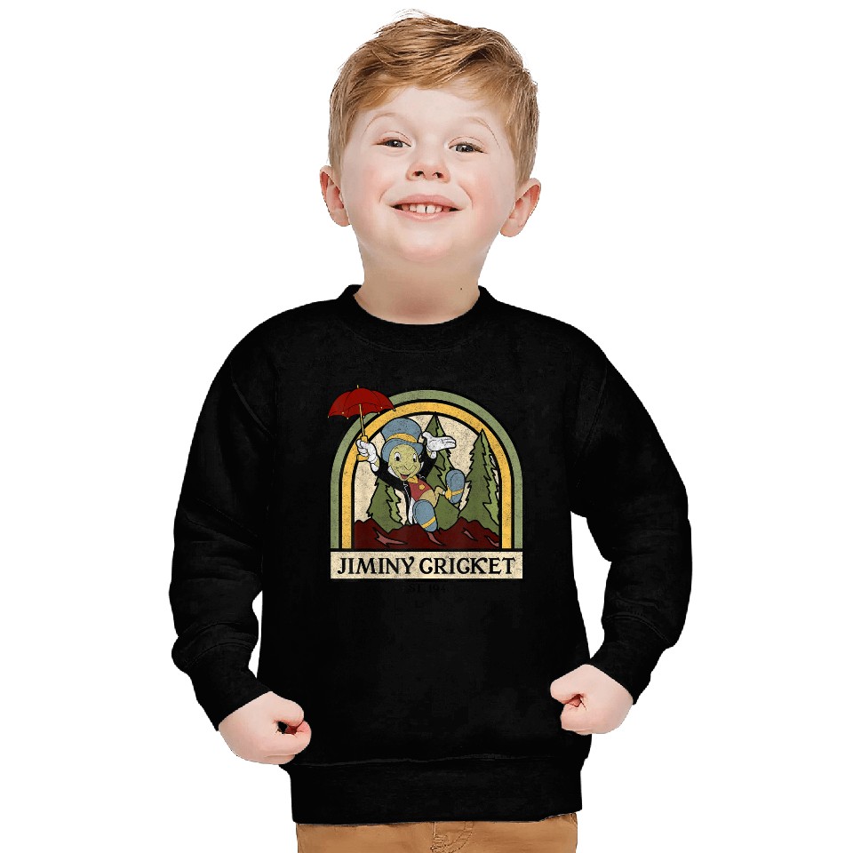disneys Pinocchio Jiminy Cricket Established 1940 Sweatshirts