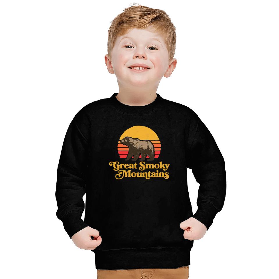Retro Great Smoky Mountains National Park Bear 80s Graphic Sweatshirt