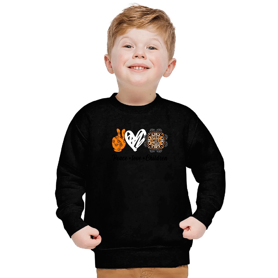 Every Child Matters Men's Sweatshirt Peace Love Children