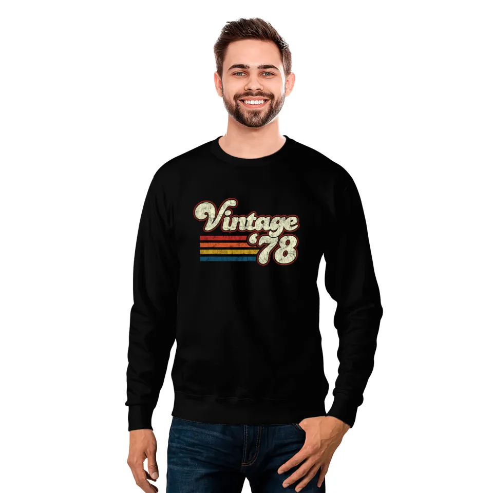 Womens Retro Vintage 1978 43rd Birthday Sweatshirt