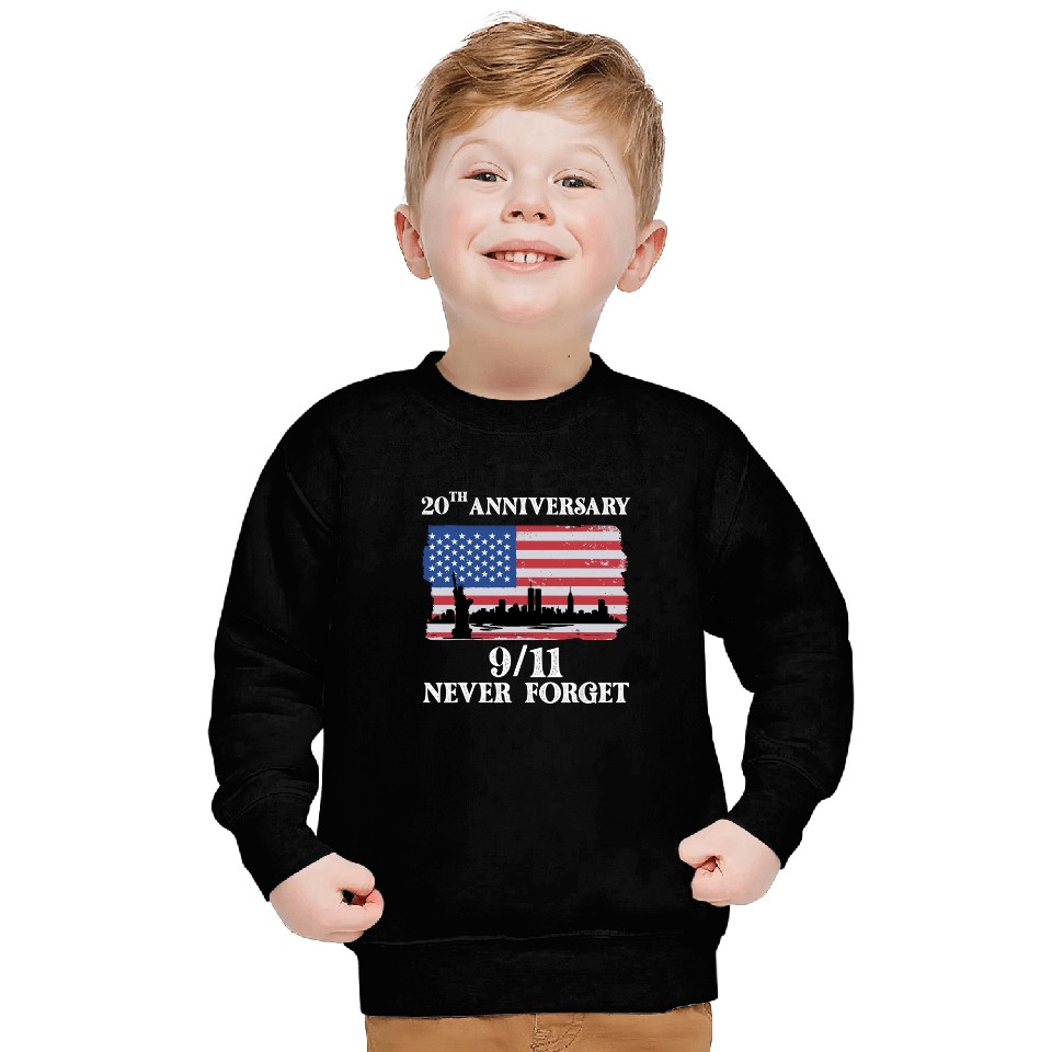 Never Forget 9/11 20th Anniversary 2021 Usa Flag Sweatshirt