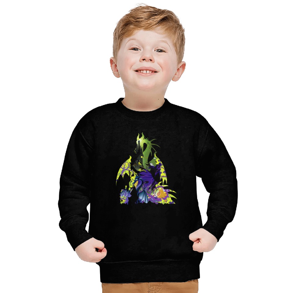 Disney Sleeping Beauty Maleficent Dragon Silhouette Sweatshirts