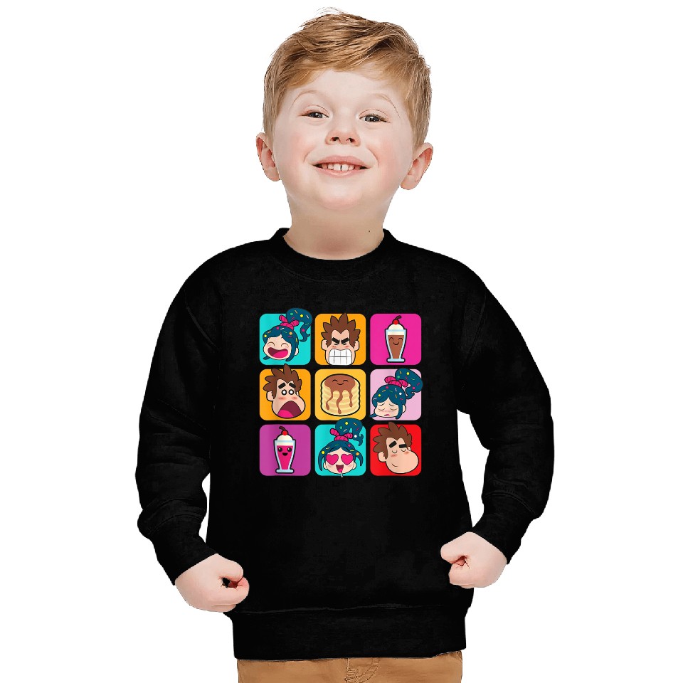 Disneyss Wreck it Ralph Vanellope Ralph Desserts Panels Sweatshirts