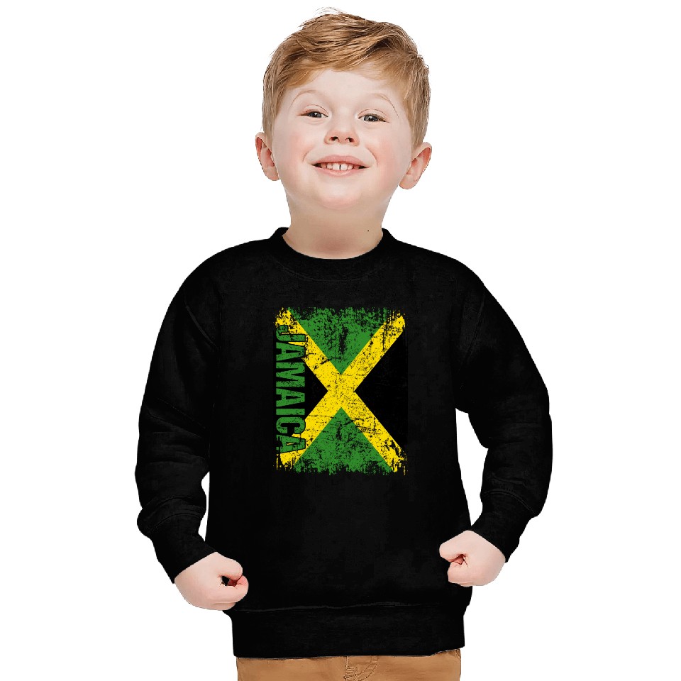 Jamaican Flag Vintage Distressed Sweatshirt